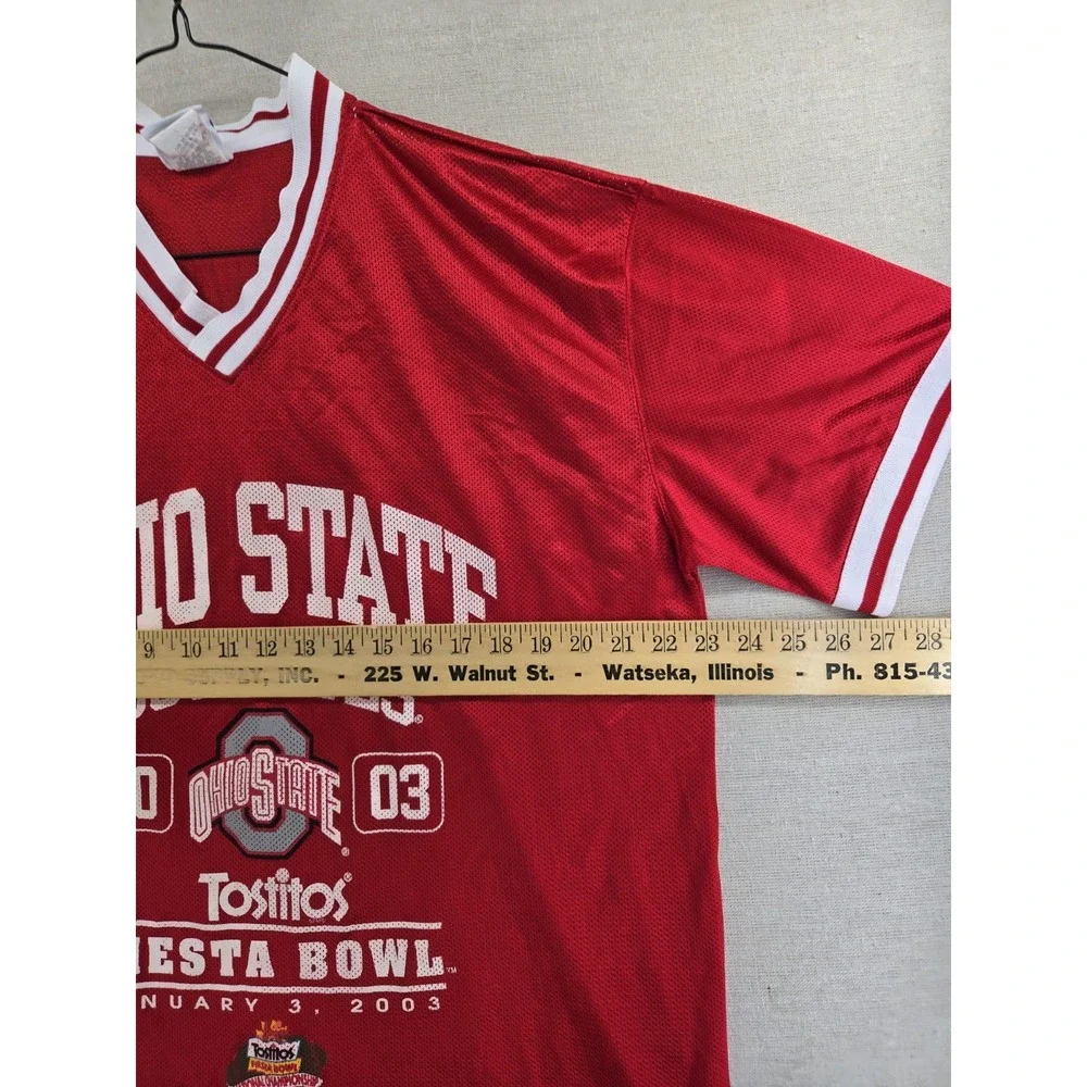 VTG Mens RARE 2003 Tostitos Ohio State Buckeyes Fiesta Bowl Football Sz L Jersey